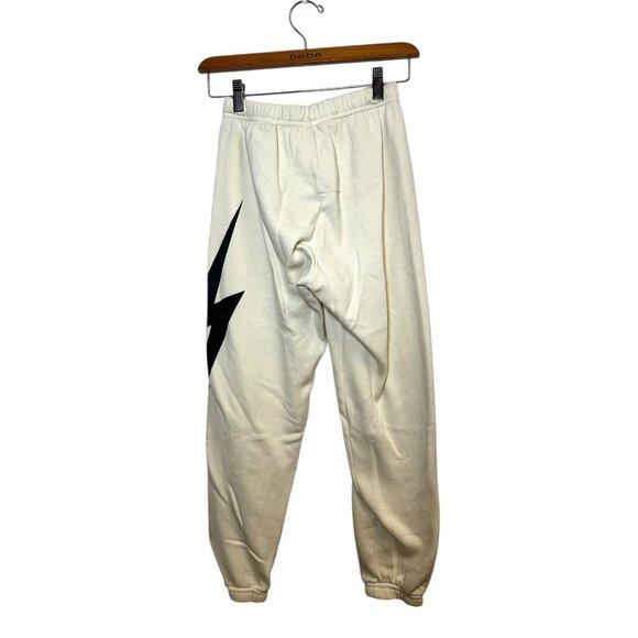 Aviator Nation White Rainbow Logo Sweatpants XS | Made in USA Lounge Joggers 50 - Picture 12 of 14
